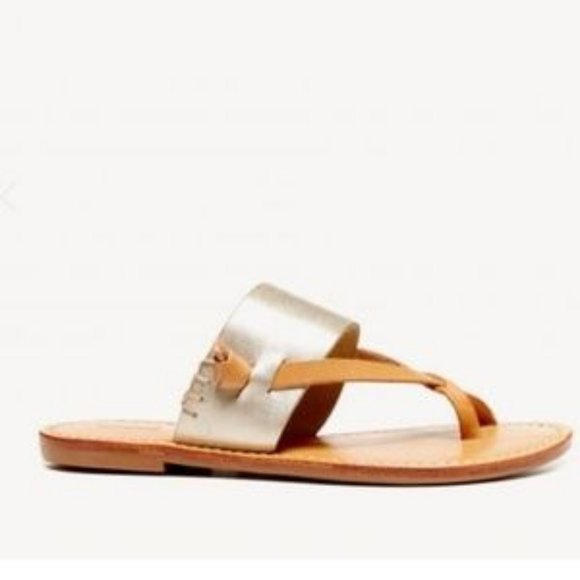 Soludos Slotted Thong Leather Sandal NIB 6 Slip On - Picture 7 of 7